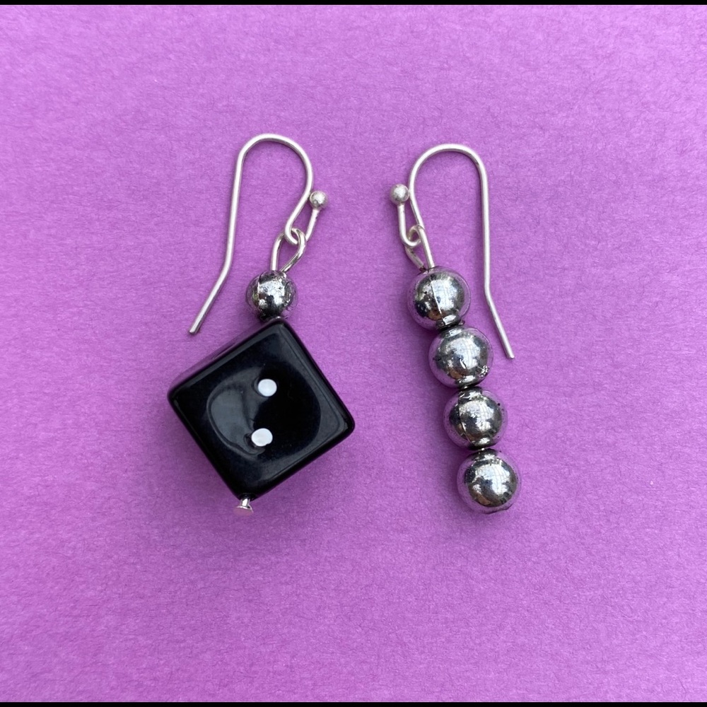 Asymmetrical Dice Earrings